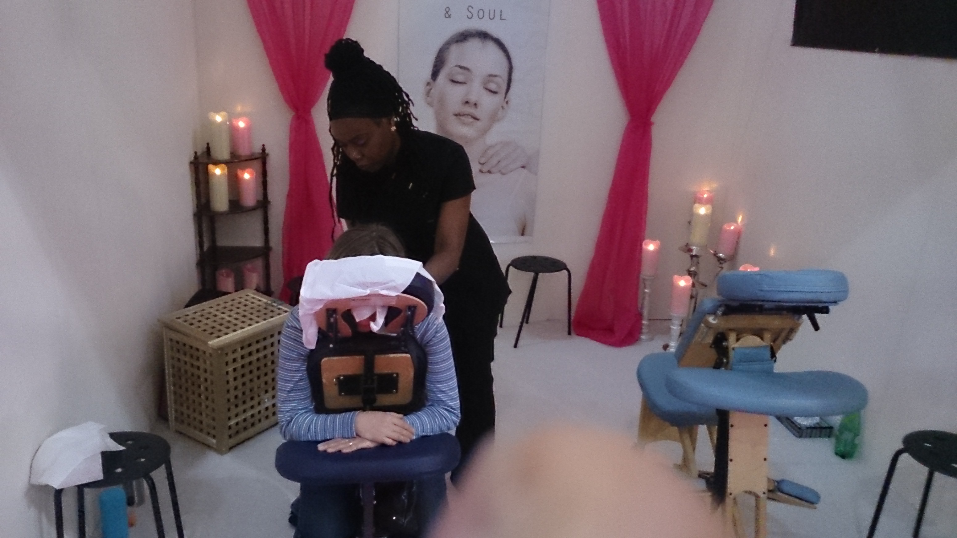 On site Heavenly Mobile massage for work or pamper parties.